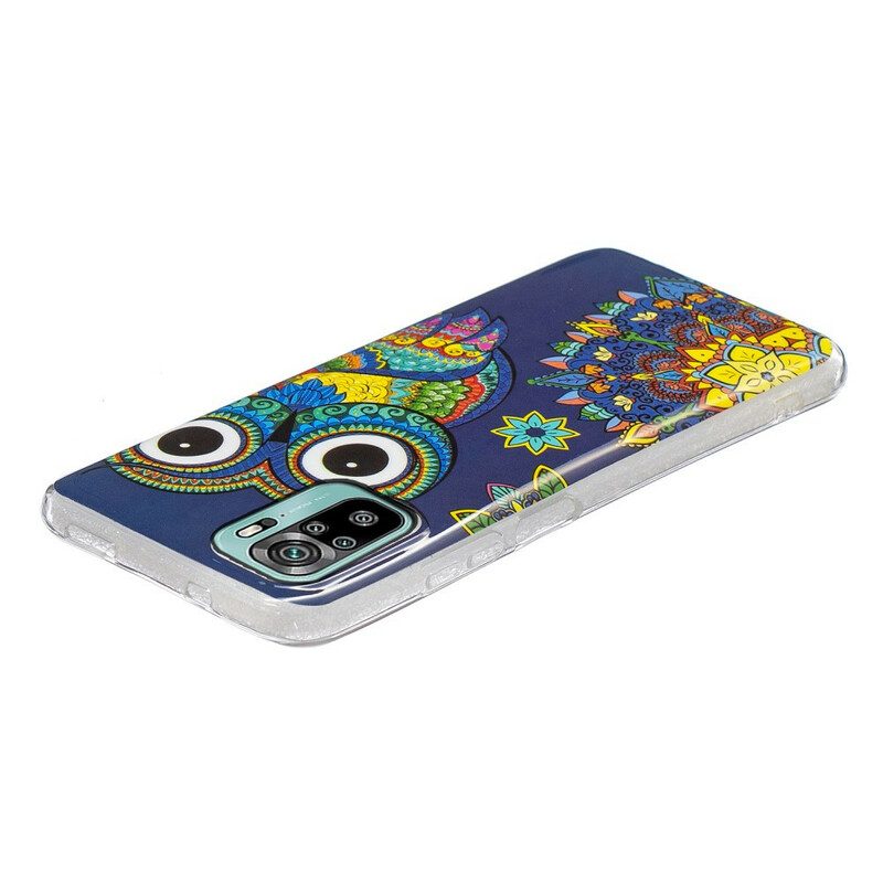 Cover Xiaomi Redmi Note 10 / 10S Mandala Gufo Fluorescente