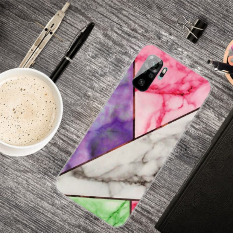 Cover Xiaomi Redmi Note 10 / 10S Marmo Dalle Geometrie Intense