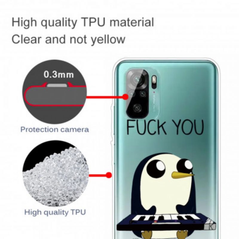 Cover Xiaomi Redmi Note 10 / 10S Pinguino. Vaffanculo