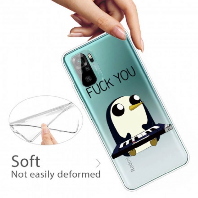 Cover Xiaomi Redmi Note 10 / 10S Pinguino. Vaffanculo