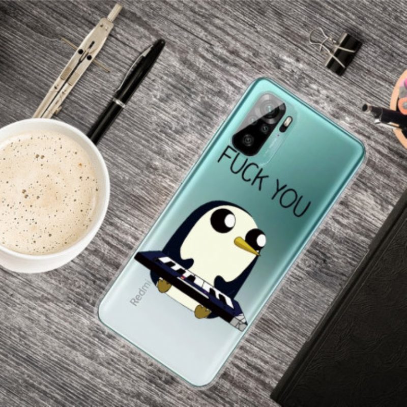 Cover Xiaomi Redmi Note 10 / 10S Pinguino. Vaffanculo