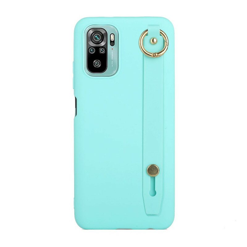 Cover Xiaomi Redmi Note 10 / 10S Silicone Con Cinturino Di Supporto