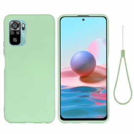 Cover Xiaomi Redmi Note 10 / 10S Silicone Liquido Con Cordino