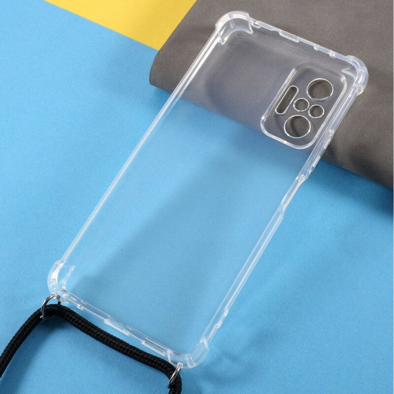 Cover Xiaomi Redmi Note 10 / 10S Trasparente Con Cordoncino