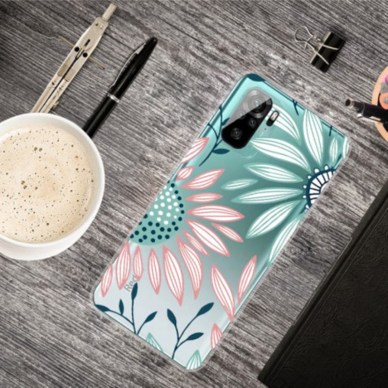 Cover Xiaomi Redmi Note 10 / 10S Un Fiore Trasparente