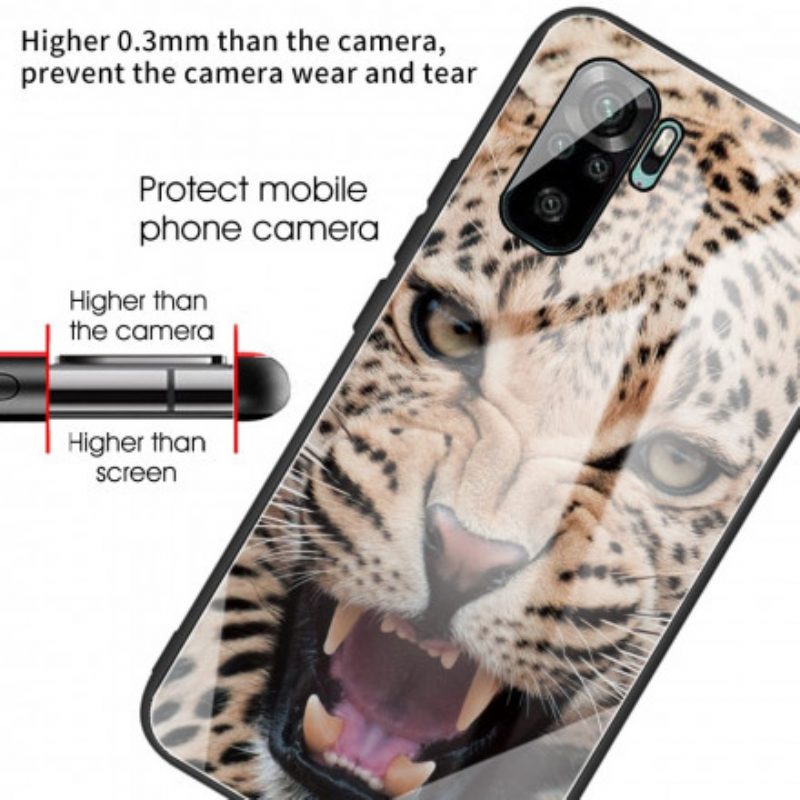 Cover Xiaomi Redmi Note 10 / 10S Vetro Temperato Leopardo