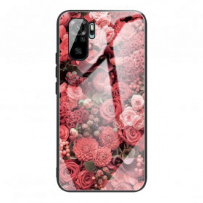 Cover Xiaomi Redmi Note 10 / 10S Vetro Temperato Rose Flowers