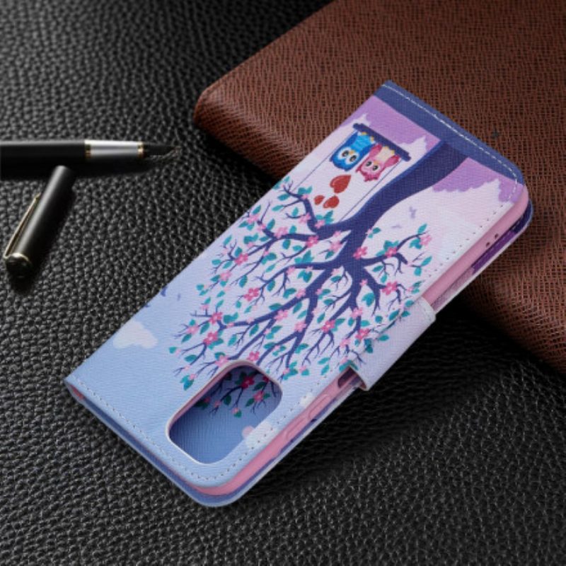 Custodia A Portafoglio Xiaomi Redmi Note 10 / 10S Gufi Sull'altalena