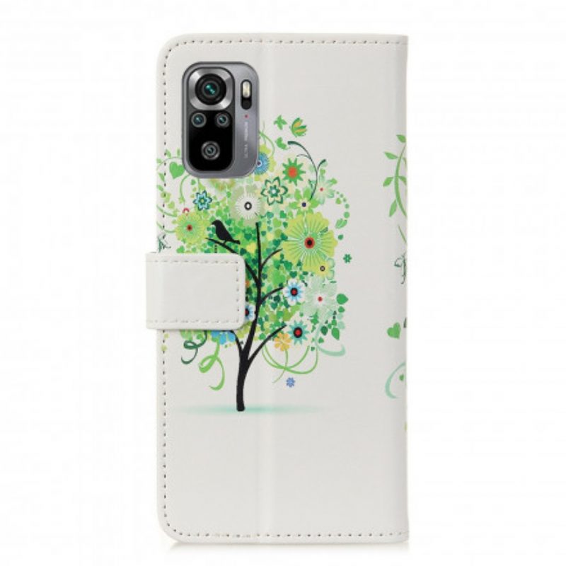 Custodia in pelle Xiaomi Redmi Note 10 / 10S Albero In Fiore