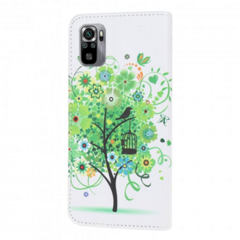 Custodia in pelle Xiaomi Redmi Note 10 / 10S Albero Verde