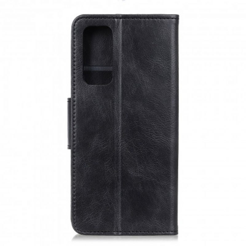 Custodia in pelle Xiaomi Redmi Note 10 / 10S Chiusura Reversibile Effetto Pelle