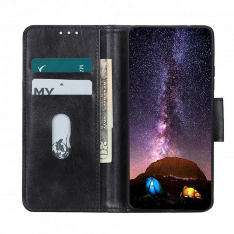 Custodia in pelle Xiaomi Redmi Note 10 / 10S Chiusura Reversibile Effetto Pelle