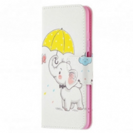 Custodia in pelle Xiaomi Redmi Note 10 / 10S Cucciolo Di Elefante