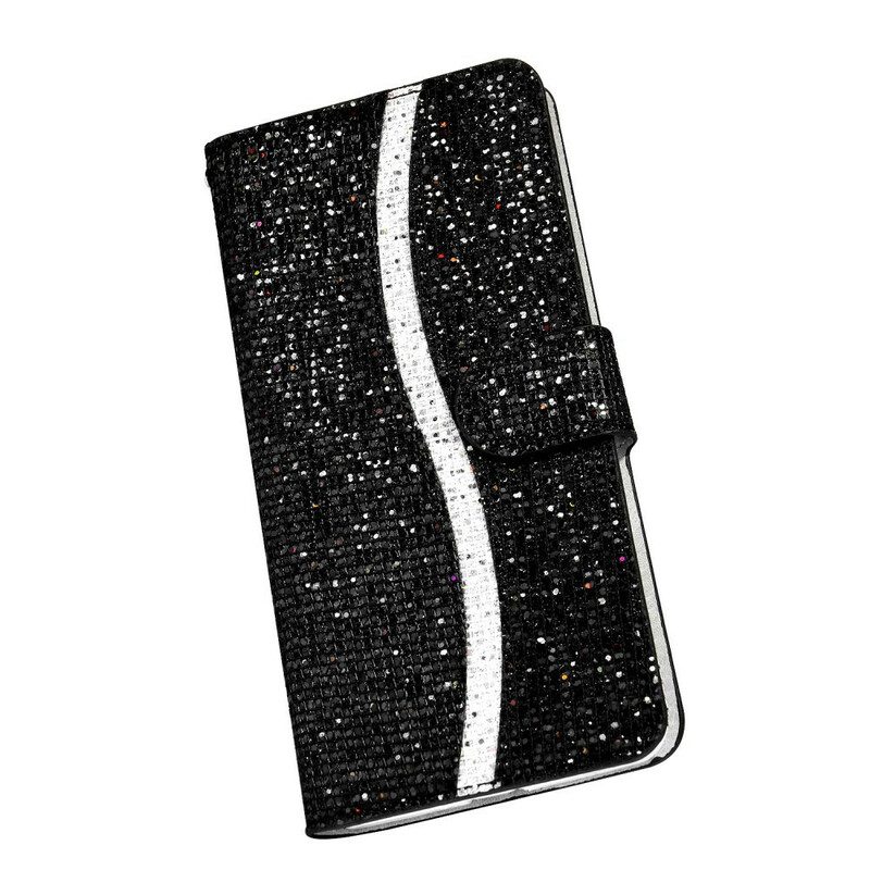 Custodia in pelle Xiaomi Redmi Note 10 / 10S Design A S Con Paillettes