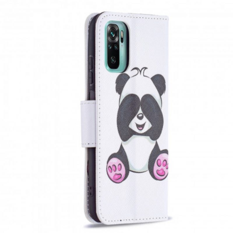 Custodia in pelle Xiaomi Redmi Note 10 / 10S Divertimento Panda