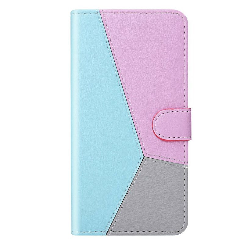 Custodia in pelle Xiaomi Redmi Note 10 / 10S Effetto Pelle Tricolore