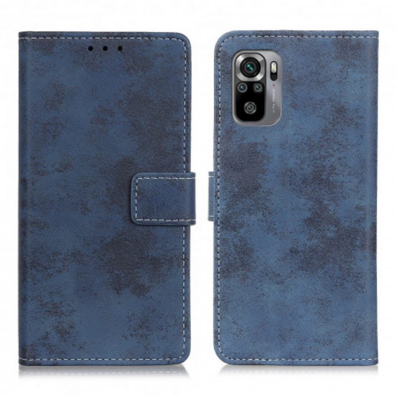 Custodia in pelle Xiaomi Redmi Note 10 / 10S Effetto Pelle Vintage