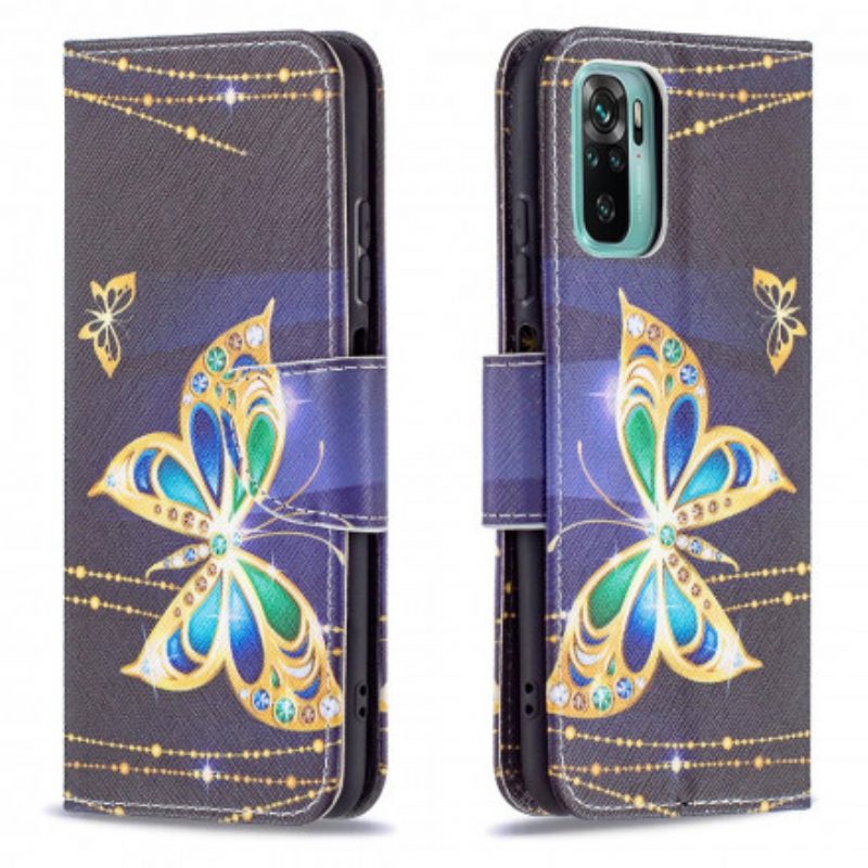 Custodia in pelle Xiaomi Redmi Note 10 / 10S Farfalla Magica