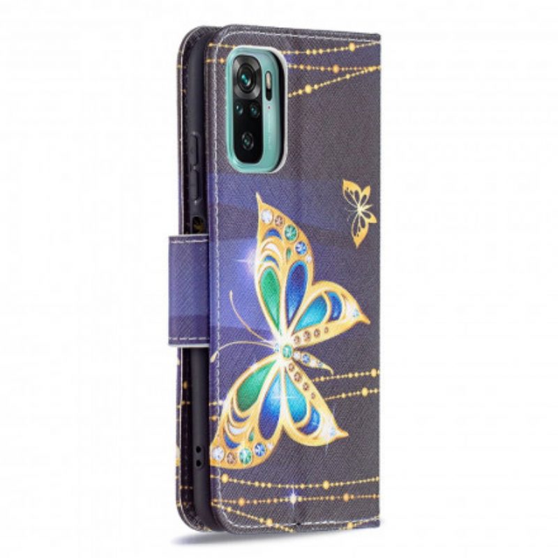 Custodia in pelle Xiaomi Redmi Note 10 / 10S Farfalla Magica