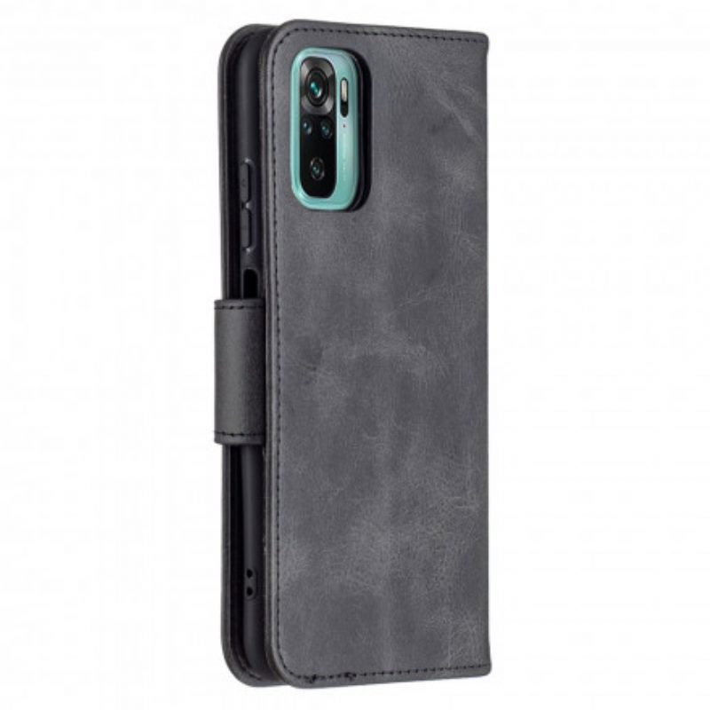 Custodia in pelle Xiaomi Redmi Note 10 / 10S Folio Cover Lembo Liscio Obliquo