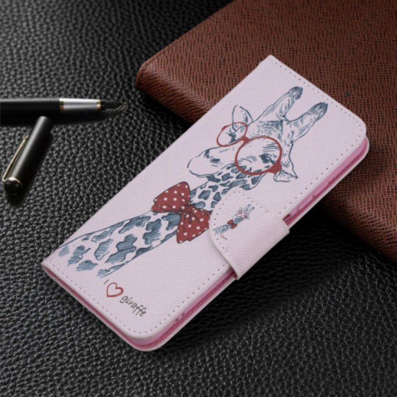 Custodia in pelle Xiaomi Redmi Note 10 / 10S Giraffa Intelligente