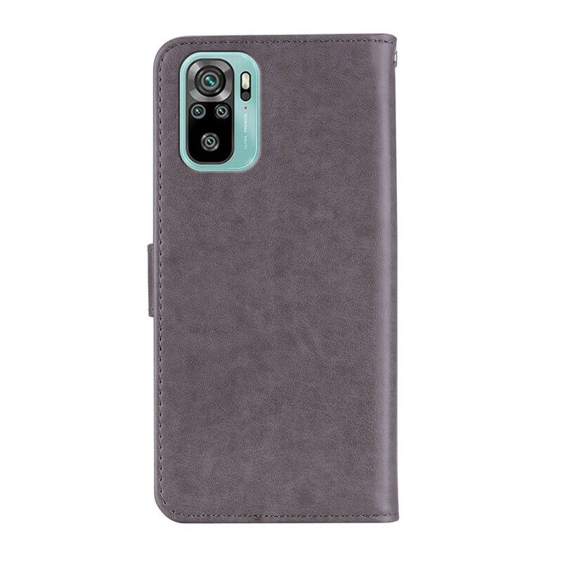 Custodia in pelle Xiaomi Redmi Note 10 / 10S Gufo Mandala E Cordino