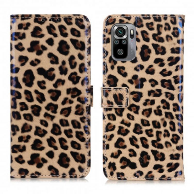 Custodia in pelle Xiaomi Redmi Note 10 / 10S Leopardo