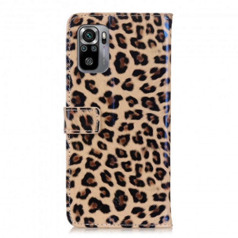 Custodia in pelle Xiaomi Redmi Note 10 / 10S Leopardo