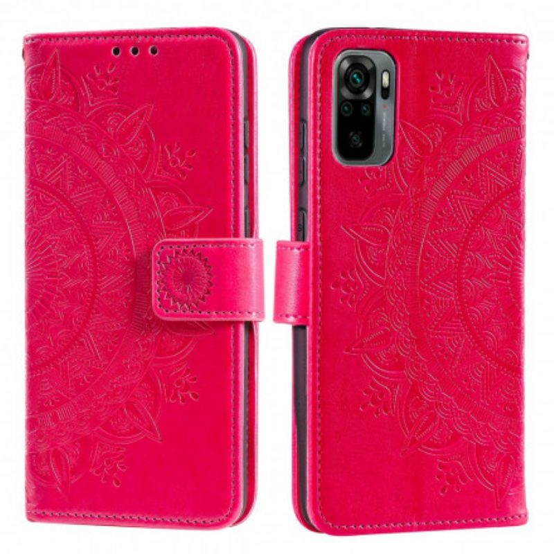 Custodia in pelle Xiaomi Redmi Note 10 / 10S Mandala Del Sole