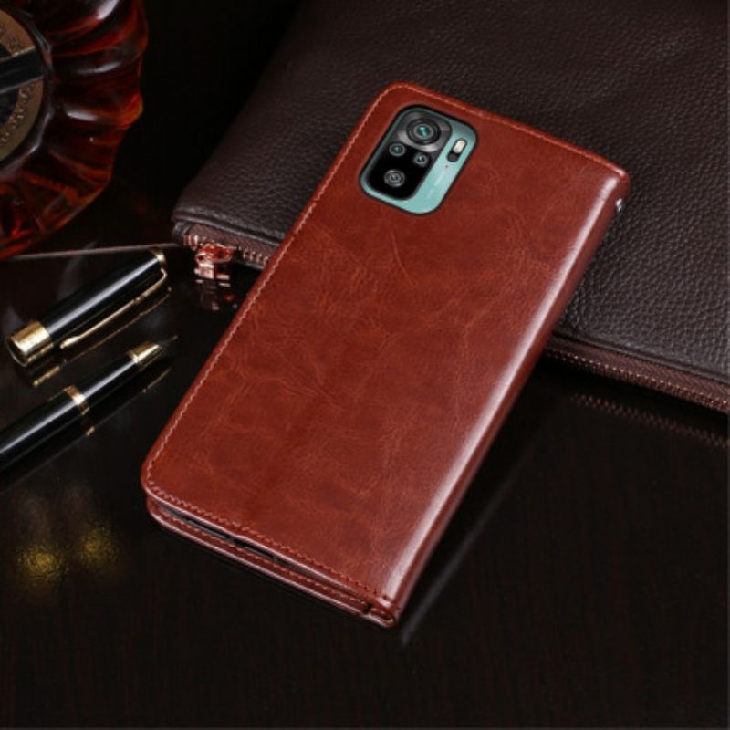 Custodia in pelle Xiaomi Redmi Note 10 / 10S Similpelle Idewei