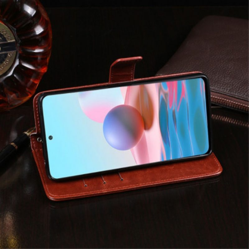 Custodia in pelle Xiaomi Redmi Note 10 / 10S Similpelle Idewei