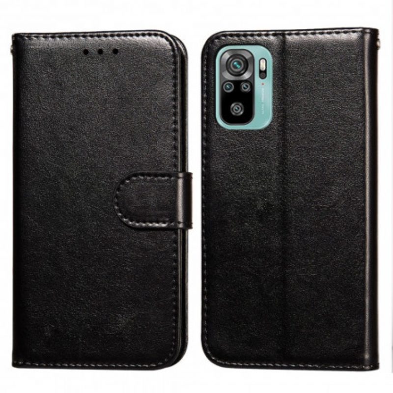 Custodia in pelle Xiaomi Redmi Note 10 / 10S Stile In Pelle Monocromatica