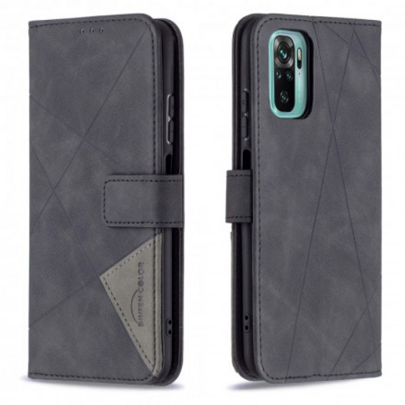 Custodia in pelle Xiaomi Redmi Note 10 / 10S Triangolo Binfen Colore