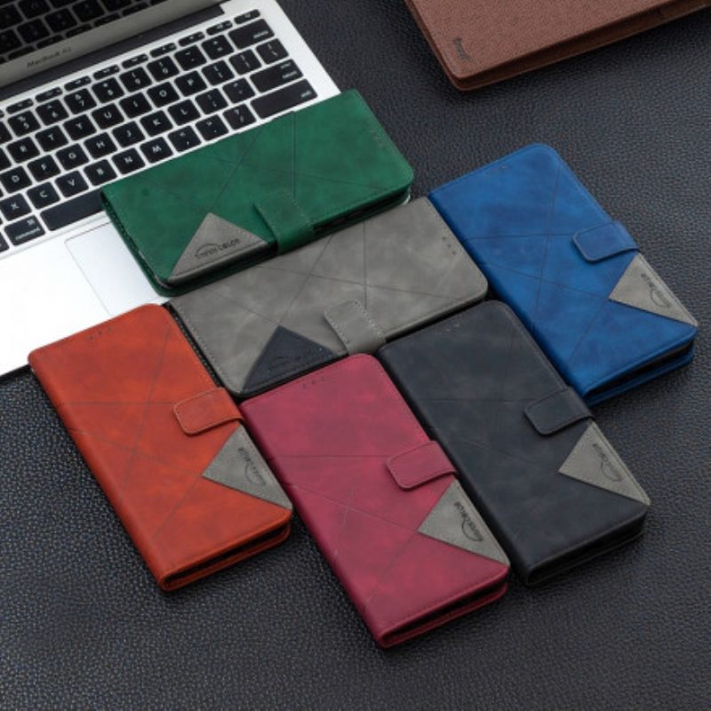 Custodia in pelle Xiaomi Redmi Note 10 / 10S Triangolo Binfen Colore