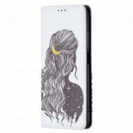 Folio Cover Xiaomi Redmi Note 10 / 10S Custodia in pelle Bei Capelli