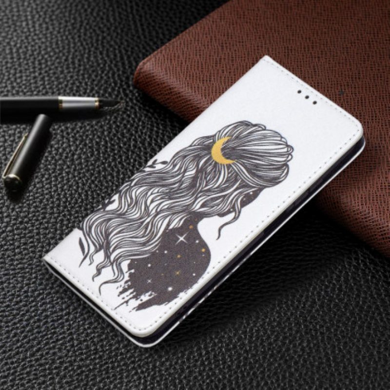 Folio Cover Xiaomi Redmi Note 10 / 10S Custodia in pelle Bei Capelli