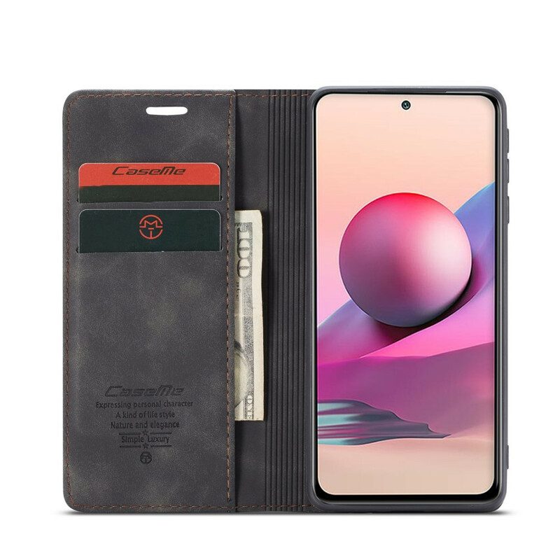 Folio Cover Xiaomi Redmi Note 10 / 10S Custodia in pelle Caseme Effetto Pelle