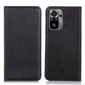 Folio Cover Xiaomi Redmi Note 10 / 10S Custodia in pelle Crosta Di Cuoio Litchi