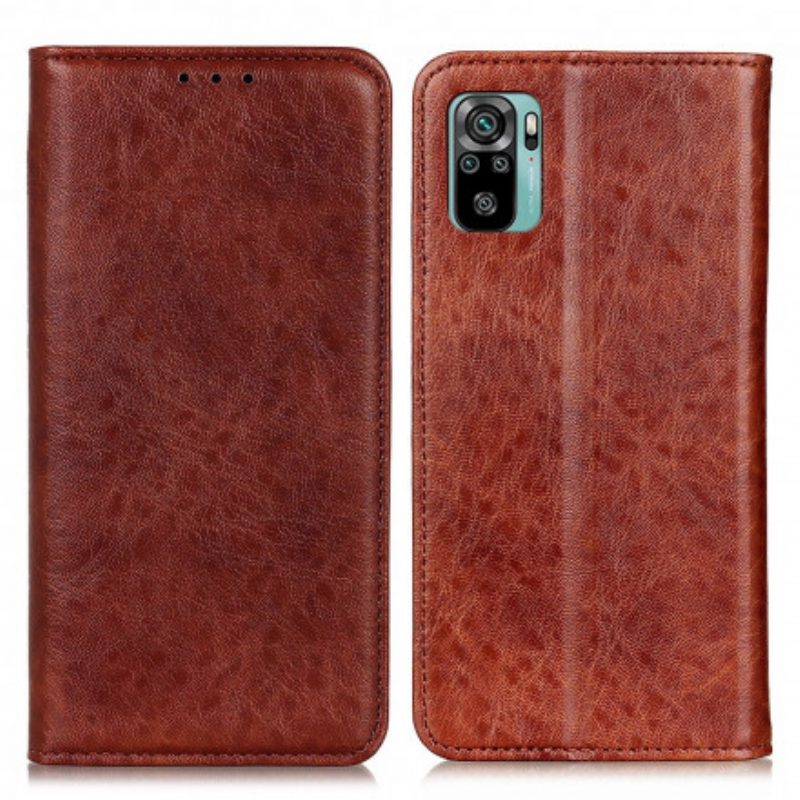 Folio Cover Xiaomi Redmi Note 10 / 10S Custodia in pelle Effetto Pelle Martellata