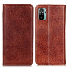 Folio Cover Xiaomi Redmi Note 10 / 10S Custodia in pelle Effetto Pelle Martellata