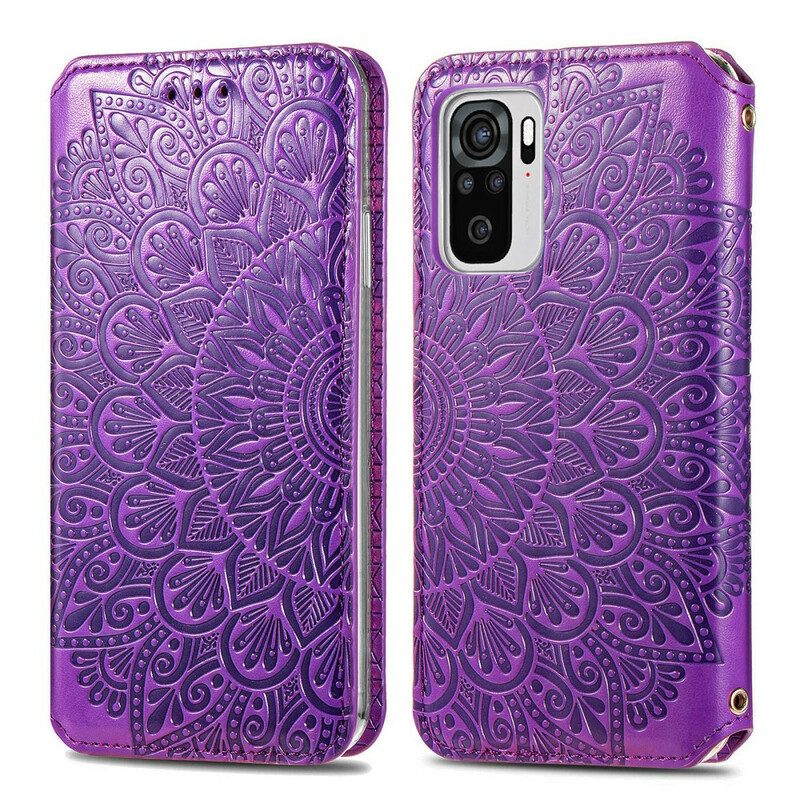 Folio Cover Xiaomi Redmi Note 10 / 10S Custodia in pelle Mandala Intenso