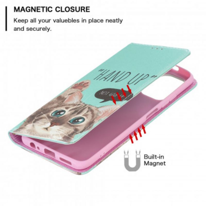 Folio Cover Xiaomi Redmi Note 10 / 10S Custodia in pelle Mano In Alto