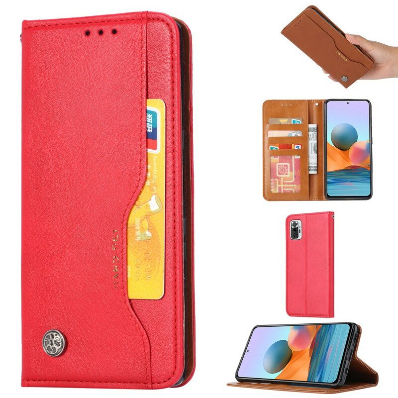 Folio Cover Xiaomi Redmi Note 10 / 10S Custodia in pelle Portacarte In Ecopelle