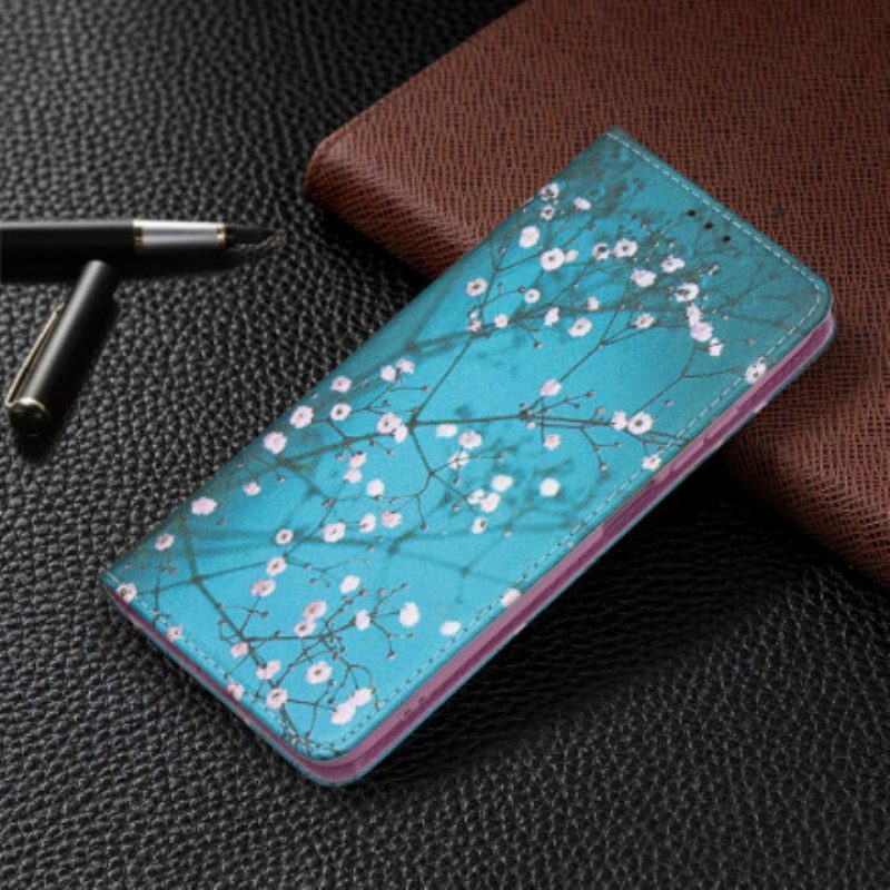 Folio Cover Xiaomi Redmi Note 10 / 10S Custodia in pelle Rami Fioriti