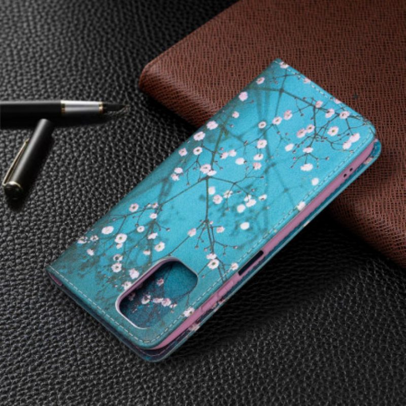 Folio Cover Xiaomi Redmi Note 10 / 10S Custodia in pelle Rami Fioriti