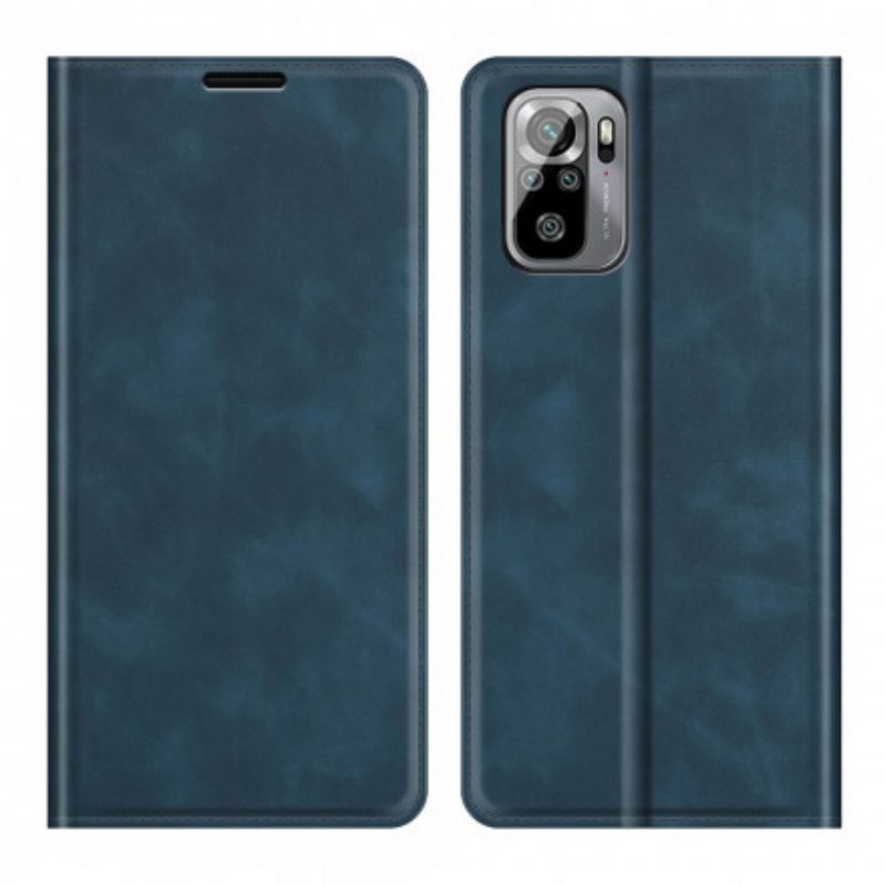 Folio Cover Xiaomi Redmi Note 10 / 10S Custodia in pelle Tocco Di Pelle