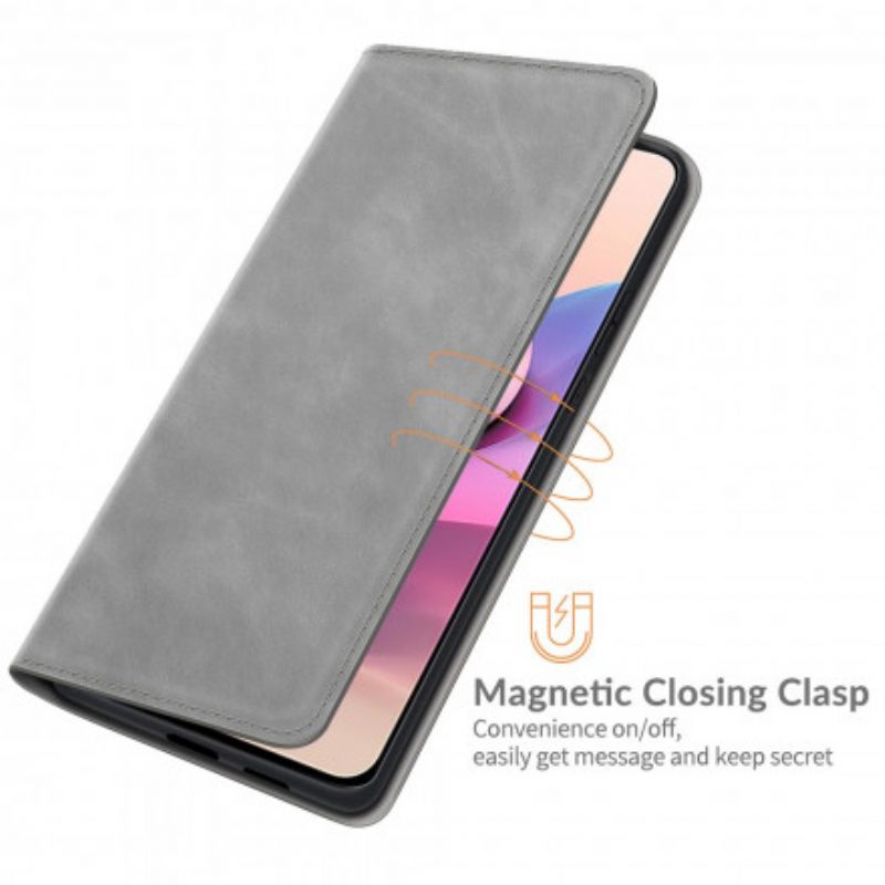 Folio Cover Xiaomi Redmi Note 10 / 10S Custodia in pelle Tocco Di Pelle