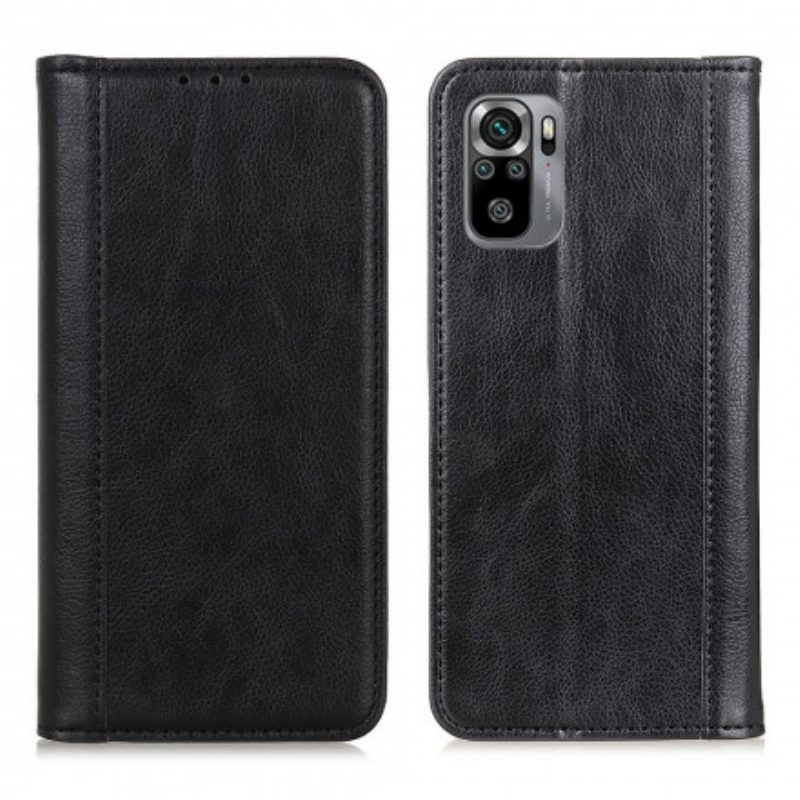 Folio Cover Xiaomi Redmi Note 10 / 10S Custodia in pelle Versione In Crosta Di Litchi