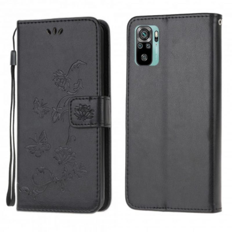 Folio Cover Xiaomi Redmi Note 10 / 10S Farfalle E Fiori