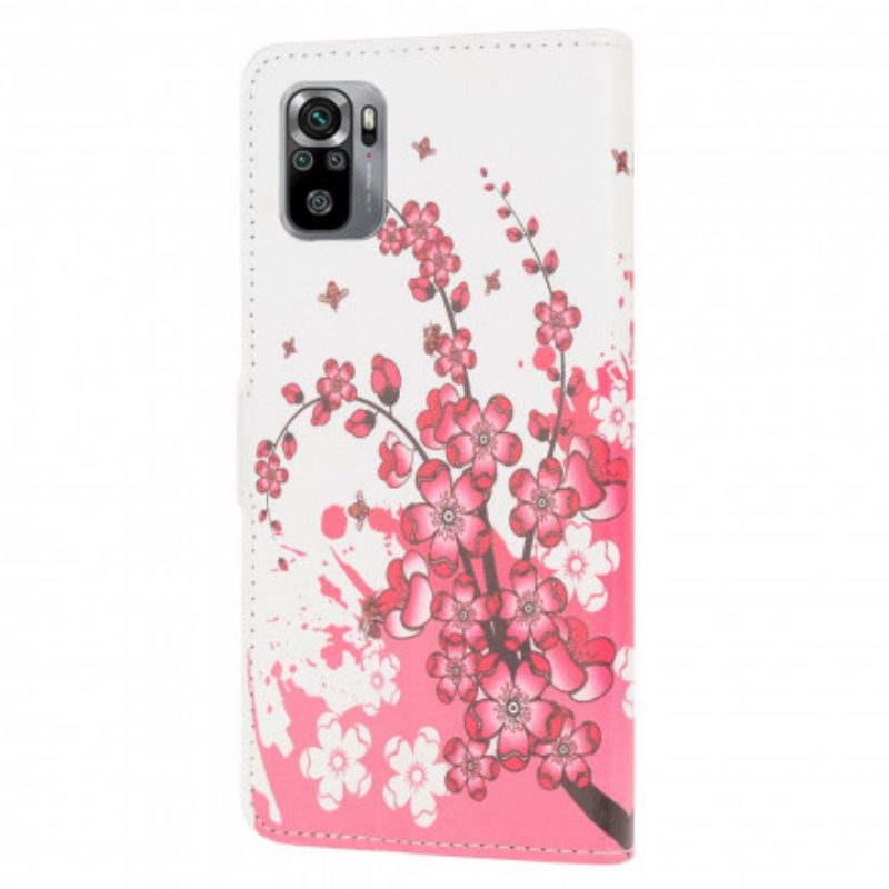 Folio Cover Xiaomi Redmi Note 10 / 10S Fiori Tropicali